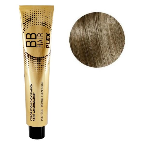 Kleurbehandeling zonder ammoniak BBHair Plex oxidatie nr. 8 Lichtblond Générik 100 ml.