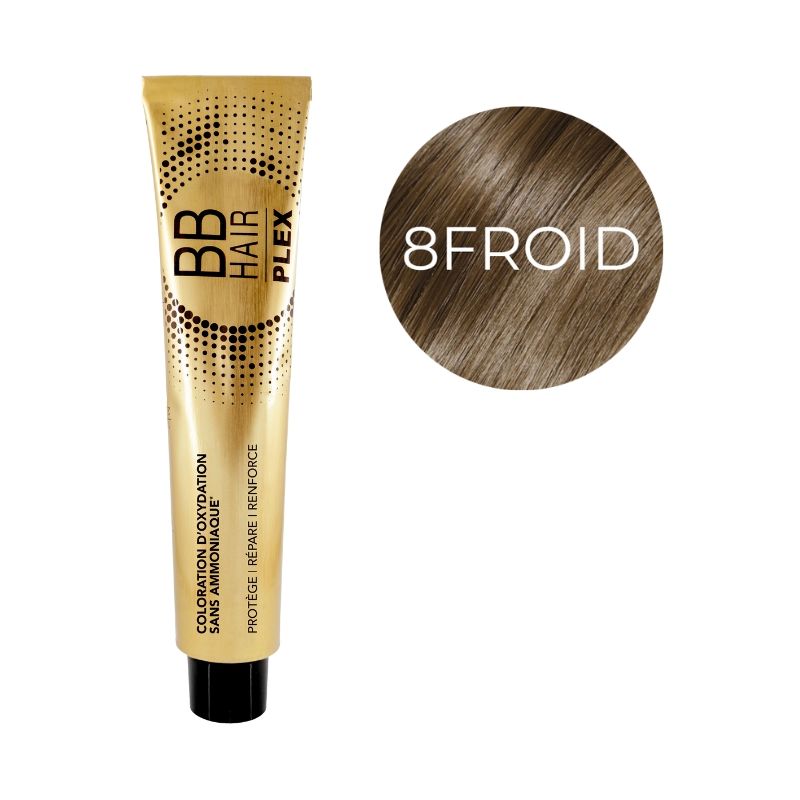 Oxidatie kleuring BBHair Plex zonder ammoniak nr. 8 LICHTBLOND NATUURLIJK KOEL Générik 100ml