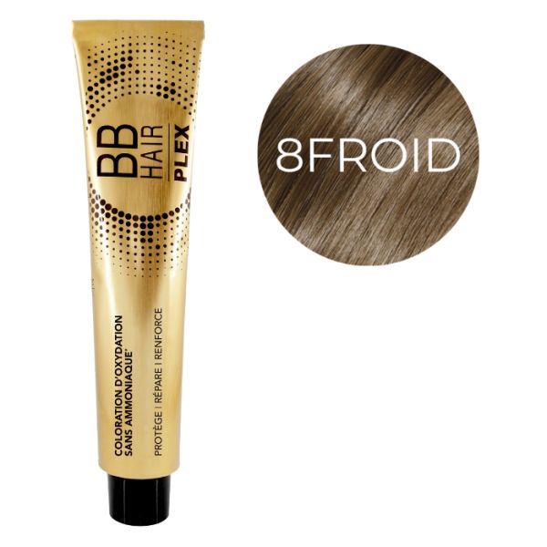 Oxidatie kleuring BBHair Plex zonder ammoniak nr. 8 LICHTBLOND NATUURLIJK KOEL Générik 100ml