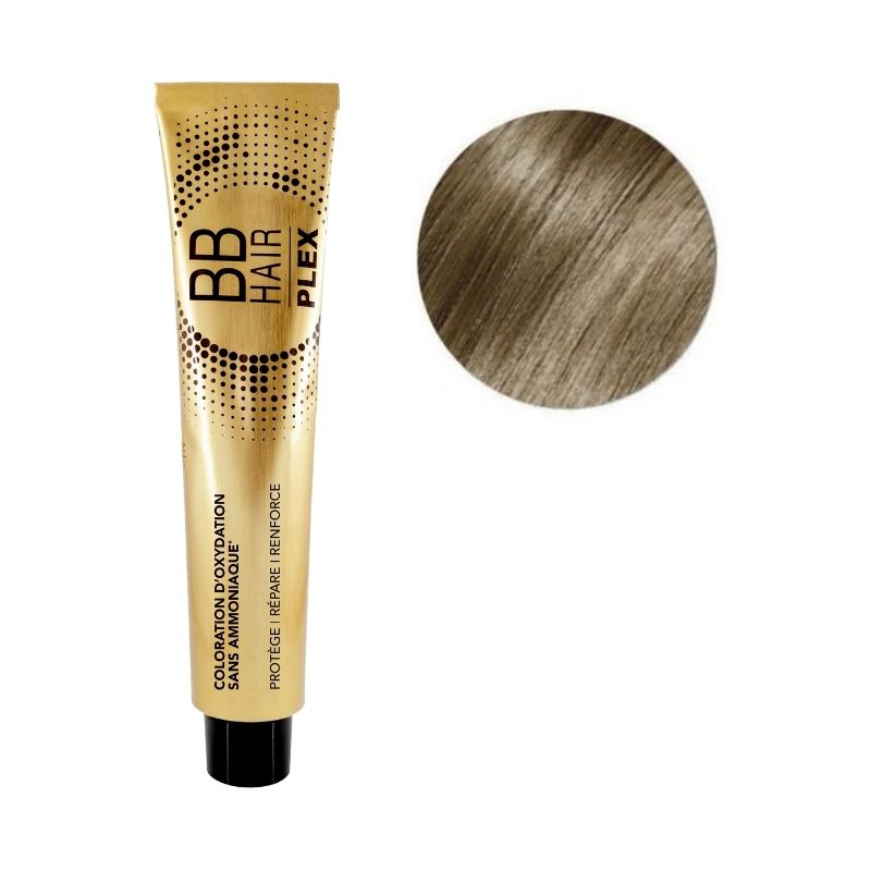 Oxidatiekleuring BBHair Plex zonder ammoniak nr. 8.13 Licht Asblond Goud Générik 100 ml.