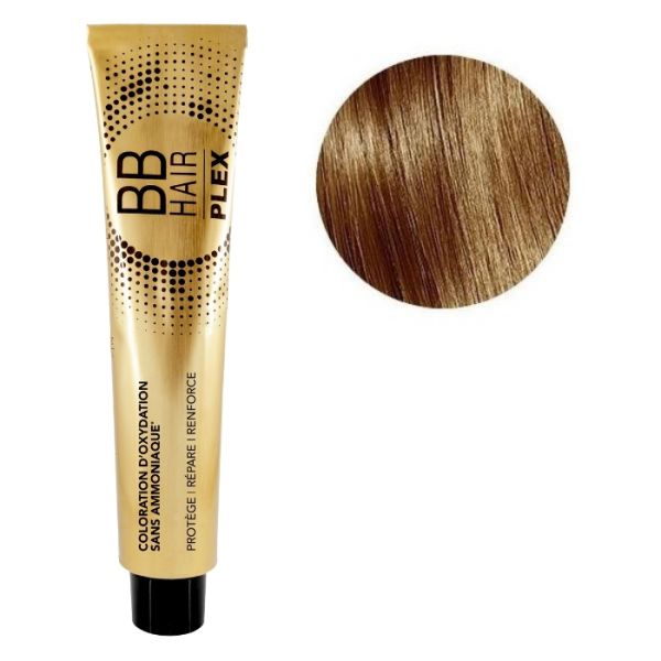 Oxidatiekleuring BBHair Plex zonder ammoniak nr. 8,34 Licht goudblond koperachtig Générik 100 ml. Oxidatiekleuring BBHair Plex zonder ammoniak nr. 8,34 Licht goudblond koperachtig Générik 100 ml.