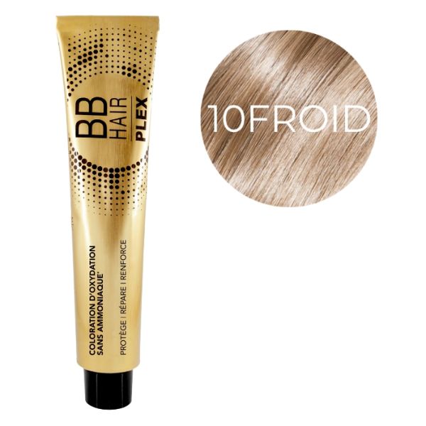 Oxidatiekleuring BBHair Plex zonder ammoniak nr. 10 ZEER ZEER LICHT NATUURLIJK KOEL BLOND Generik 100 ml Oxidatiekleuring BBHair Plex zonder ammoniak nr. 10 ZEER ZEER LICHT NATUURLIJK KOEL BLOND Generik 100 ml
