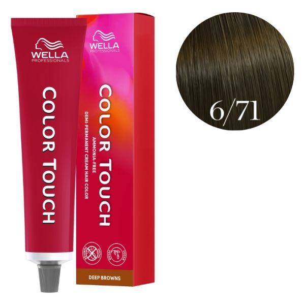 Kleuring Color Touch Deep Browns Donkerblond Asbruin 6/71 Wella 60ml Kleuring Color Touch Deep Browns Donkerblond Asbruin 6/71 Wella 60ml