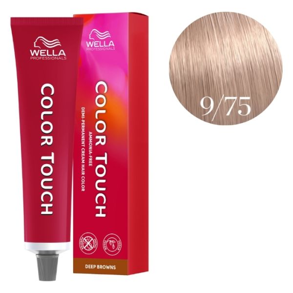 Kleuring Color Touch Deep Browns Zeer Licht Bruin Mahonie Blond 9/75 Wella 60ml Kleuring Color Touch Deep Browns Zeer Licht Bruin Mahonie Blond 9/75 Wella 60ml