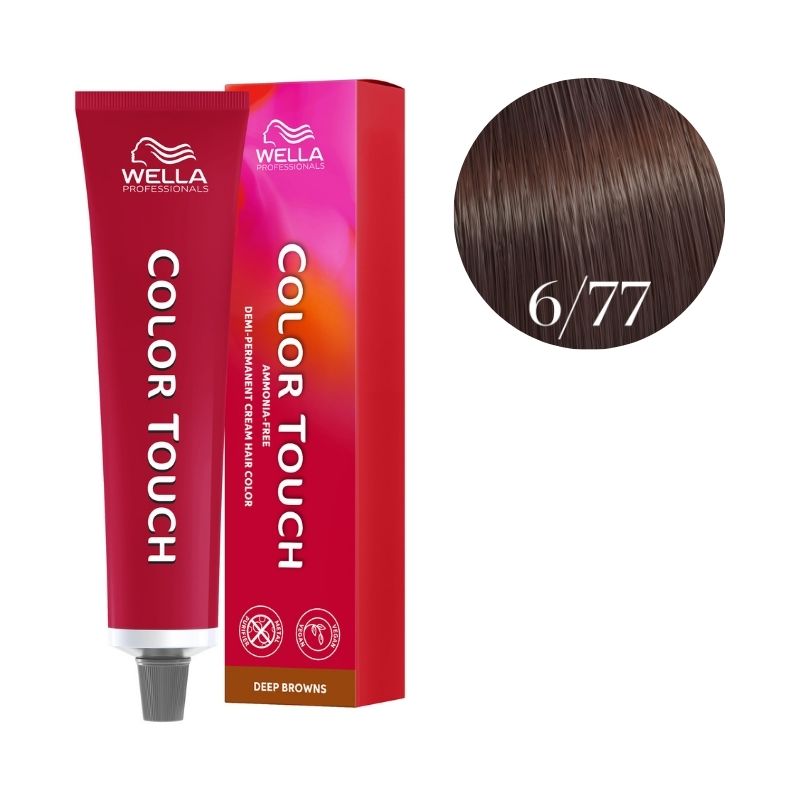 Coloração Color Touch Deep Browns Blond Foncé Marron Intenso 6/77 Wella 60ml