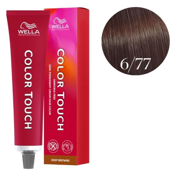 Kleuring Color Touch Diep Bruine Blond Donker Intens 6/77 Wella 60ml Kleuring Color Touch Diep Bruine Blond Donker Intens 6/77 Wella 60ml