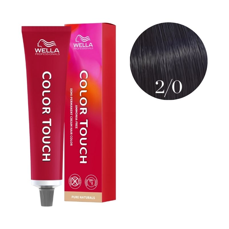Kleuring Color Touch Pure Naturals Zwart 2/0 Wella 60ml