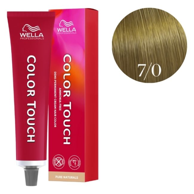 Coloración Color Touch Pure Naturals Rubio Medio Natural 7/0 Wella 60ml