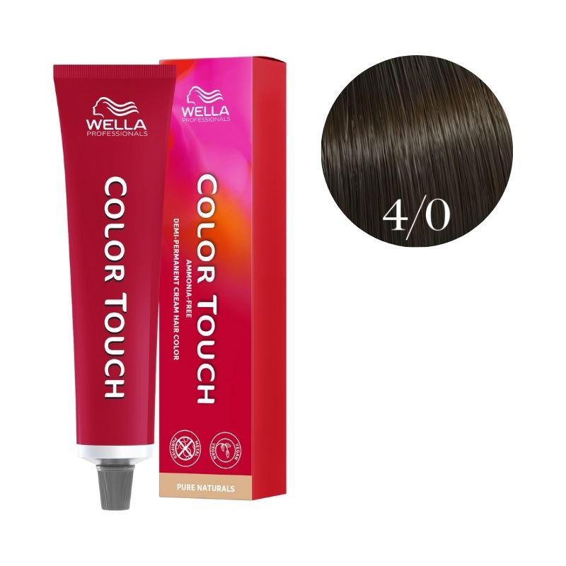 Coloración Color Touch Pure Naturals Castaño Medio Natural 4/0 Wella 60ml
