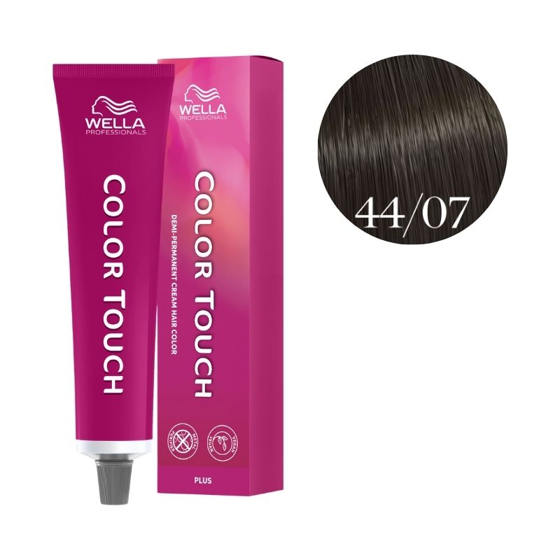 Kleuring Color Touch Plus Intens Natuurlijk Donkerbruin 44/07 Wella 60ml