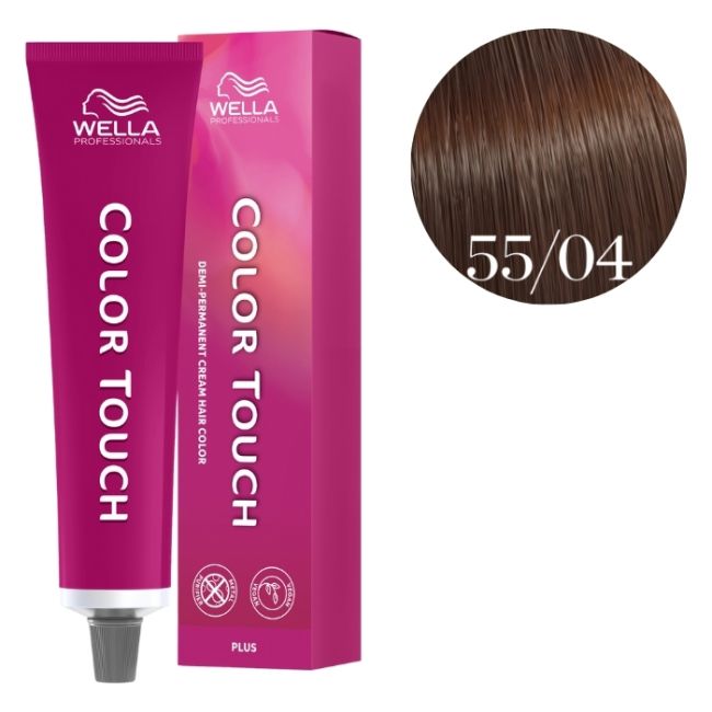 Kleuring Color Touch Plus Licht Kastanje Intens Koperachtig Natuurlijk 55/04 Wella 60ml