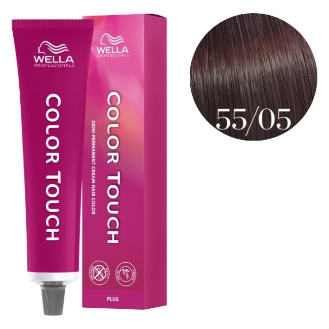 Kleuring Color Touch Plus Licht Kastanje Intens Natuurlijk Mahonie 55/05 Wella 60ml
