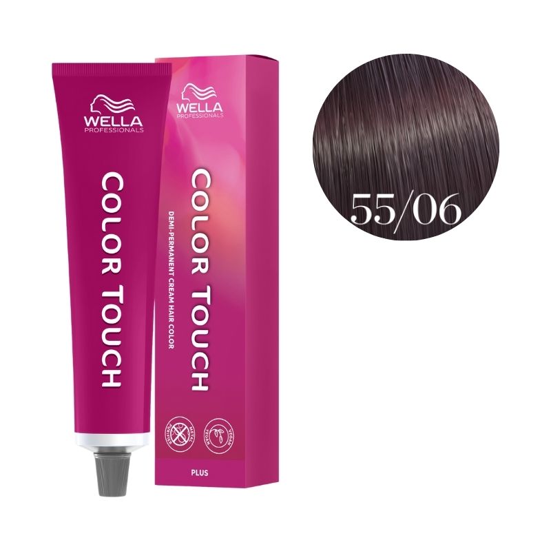 Kleuring Color Touch Plus Licht Kastanje Intens Natuurlijk Violet 55/06 Wella 60ml