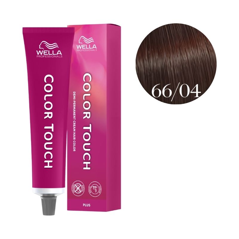 Kleuring Color Touch Plus Donkerblond Intens Natuurlijk Koperachtig 66/04 Wella 60ml