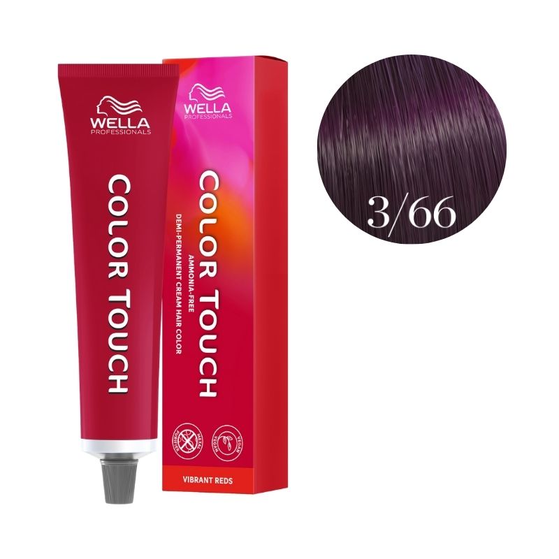 Colorazione Color Touch Vibrant Reds Castano Scuro Viola Intenso 3/66 Wella 60ml Colorazione Color Touch Vibrant Reds Castano Scuro Viola Intenso 3/66 Wella 60ml