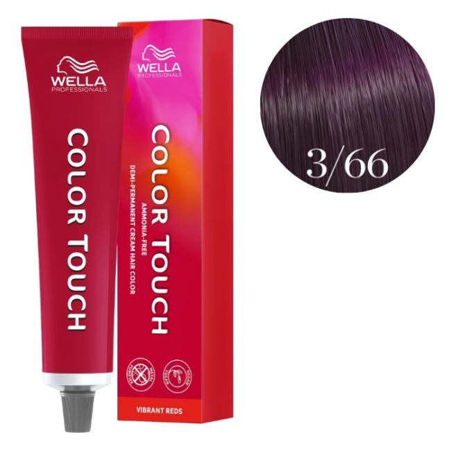 Colorazione Color Touch Vibrant Reds Castano Scuro Viola Intenso 3/66 Wella 60ml Colorazione Color Touch Vibrant Reds Castano Scuro Viola Intenso 3/66 Wella 60ml
