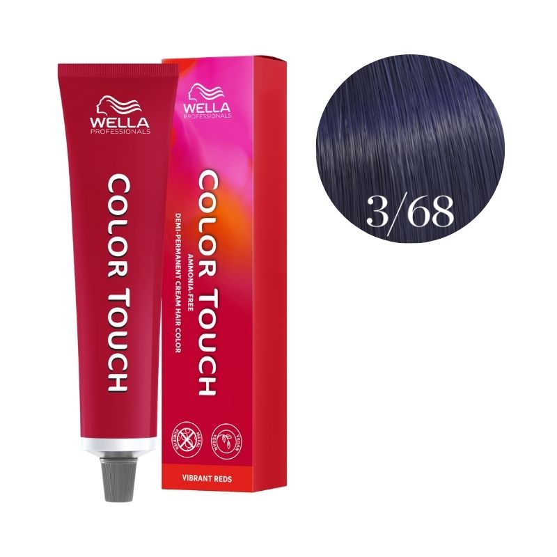 Coloración Color Touch Vibrant Reds Castaño Oscuro Violín Perlado 3/68 Wella 60ml