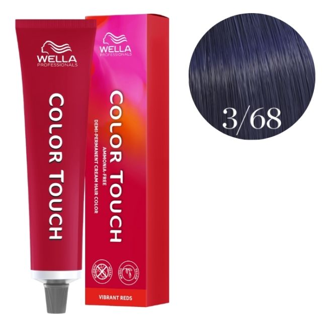 Coloración Color Touch Vibrant Reds Castaño Oscuro Violín Perlado 3/68 Wella 60ml