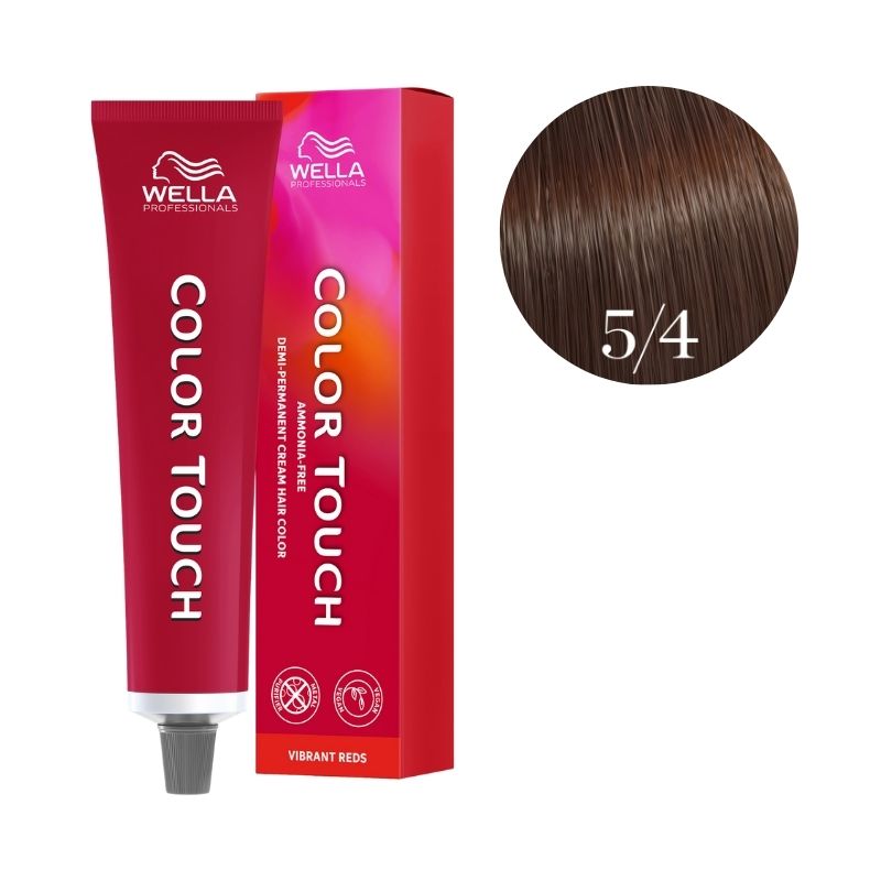 Colorazione Color Touch Vibrant Reds Castano Chiaro Ramato 5/4 Wella 60ml
