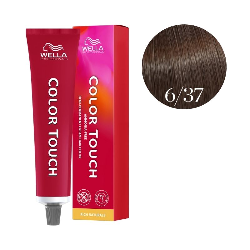 Kleuring Color Touch Rich Naturals Donker Goudblond Bruin 6/37 Wella 60ml