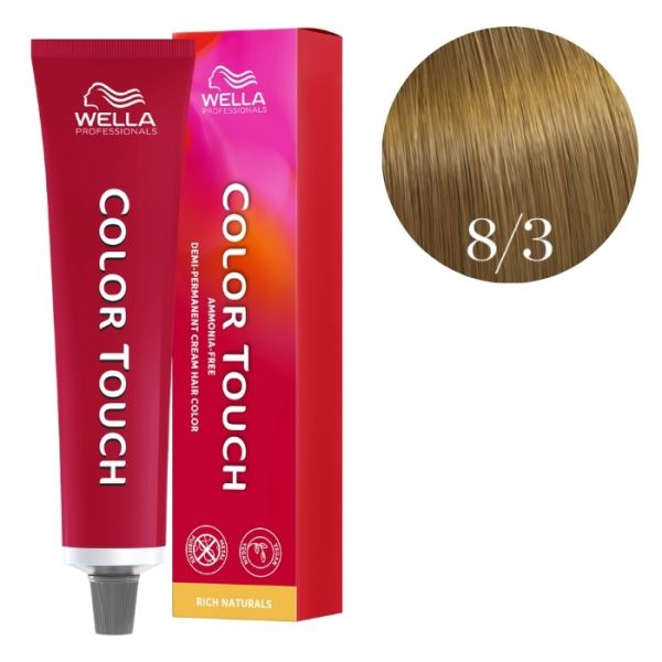 Kleuring Color Touch Rich Naturals Licht Goud Blond 8/3 Wella 60ml Kleuring Color Touch Rich Naturals Licht Goud Blond 8/3 Wella 60ml