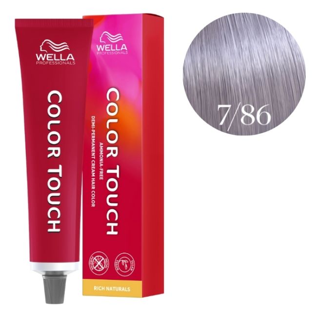 Kleuring Color Touch Rich Naturals Medium Parel Paars Blond 7/86 Wella 60ml