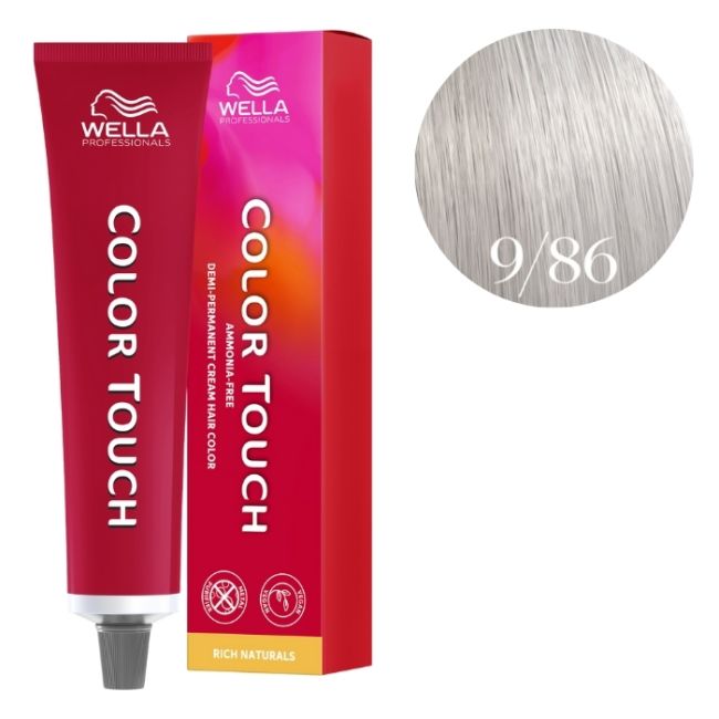 Kleuring Color Touch Rich Naturals Zeer Licht Parelmoer Violet Blond 9/86 Wella 60ml