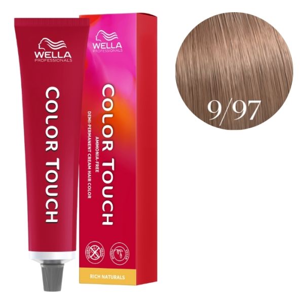Kleuring Color Touch Rich Naturals Licht Asbruin Blond 9/97 Wella 60 ml Kleuring Color Touch Rich Naturals Licht Asbruin Blond 9/97 Wella 60 ml