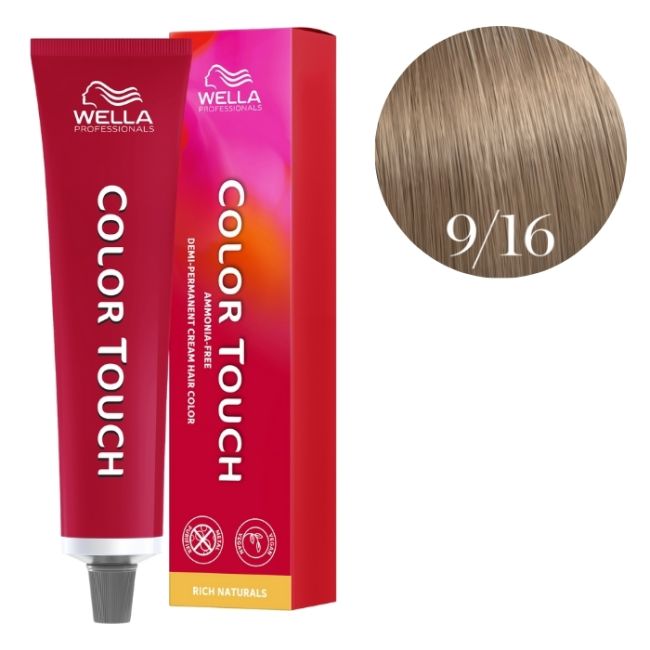 Color Touch Rich Naturals Rubio Muy Claro Ceniza Violín 9/16 Wella 60ml