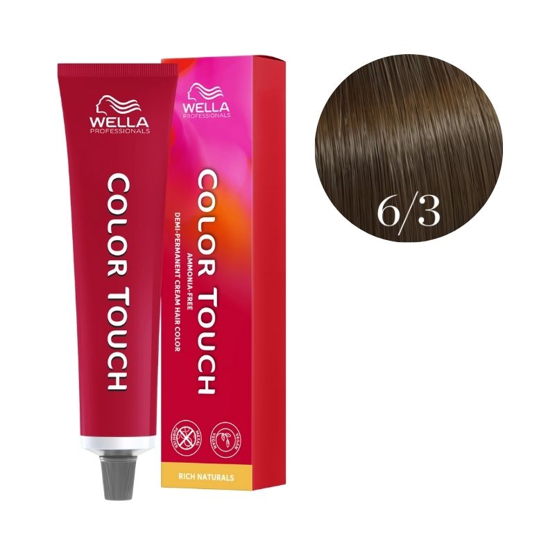 Coloração Color Touch Rich Naturals Blond Foncé Doré 6/3 Wella 60ml