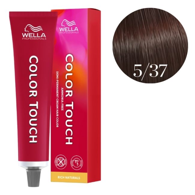 Coloration Color Touch Rich Naturals 5/37 Light Brown Golden Brown Wella 60ml