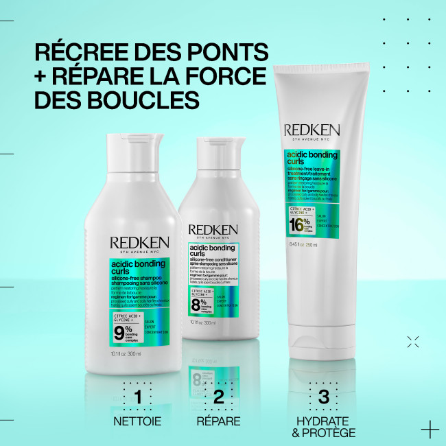 Rotina reparadora para cabelos cacheados danificados Acidic Bonding Curls