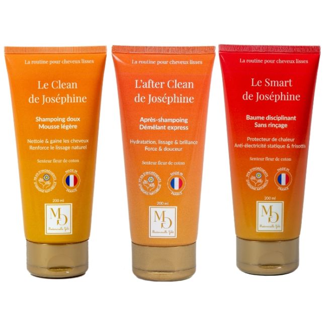 Routine lissante cheveux lisses Mademoiselle Gold