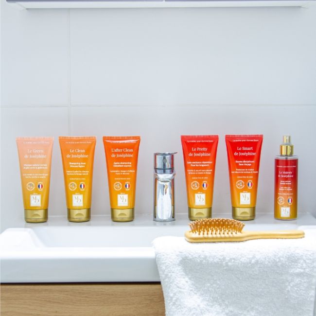 Routine réparatrice cheveux lisses Mademoiselle Gold
