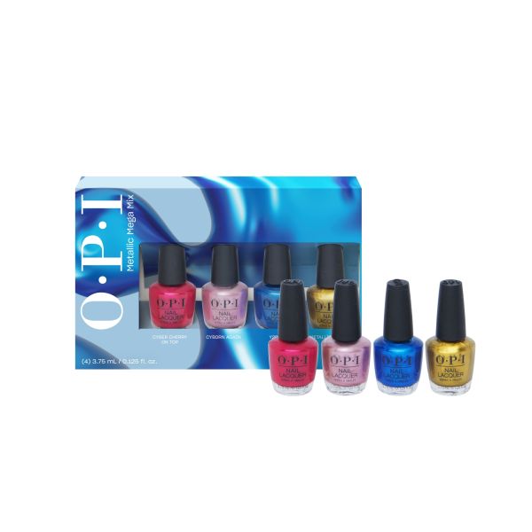OPI Coffret van 4 minis Nail Lacquer Metallic Mega Mix OPI Coffret van 4 minis Nail Lacquer Metallic Mega Mix