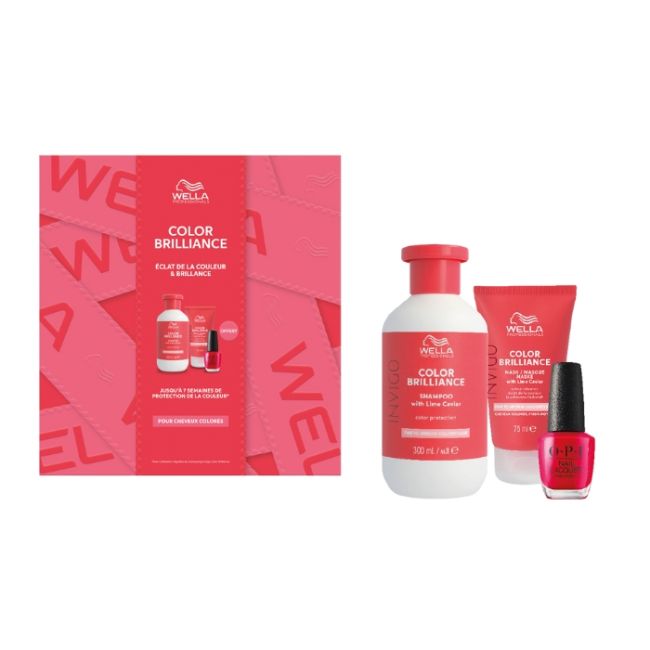Conjunto para cabelos finos a médios coloridos Invigo Color Brilliance da Wella.