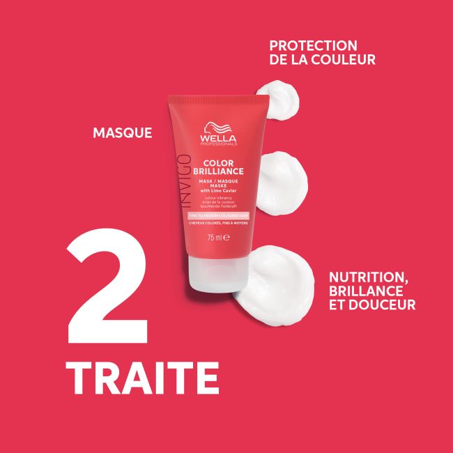 Set voor fijn tot normaal gekleurd haar Invigo Color Brilliance Wella