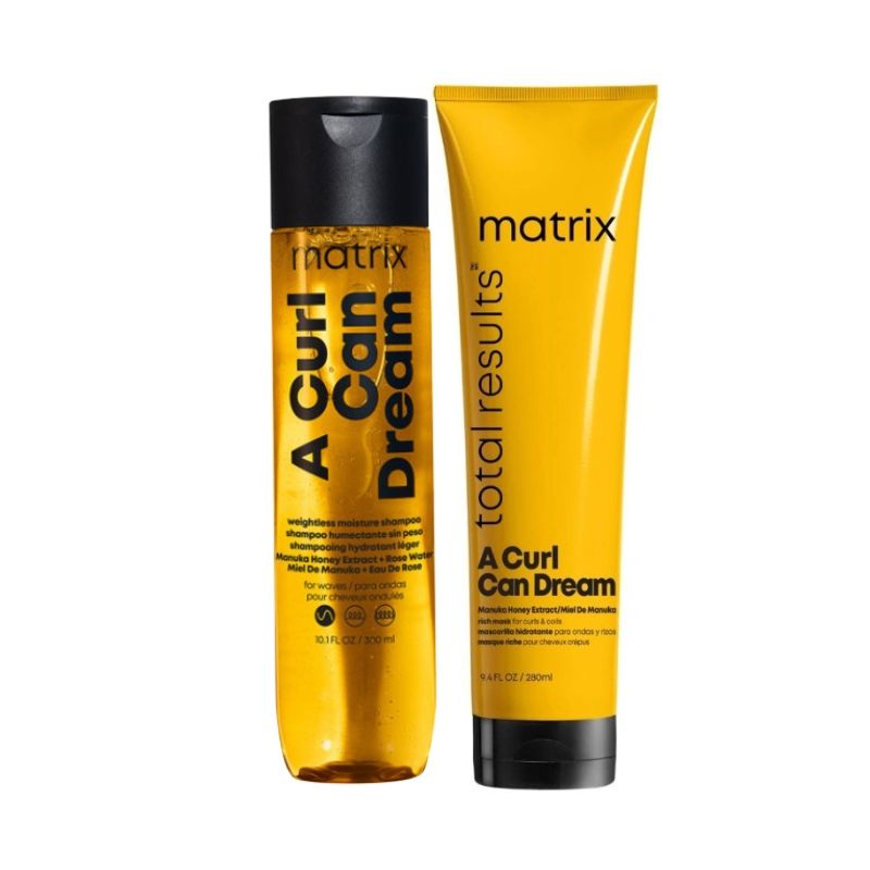 Duo de cabelos cacheados A Curl Can Dream Matrix