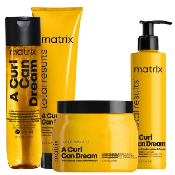 Rotina para cabelos cacheados A Curl Can Dream Matrix Rotina para cabelos cacheados A Curl Can Dream Matrix