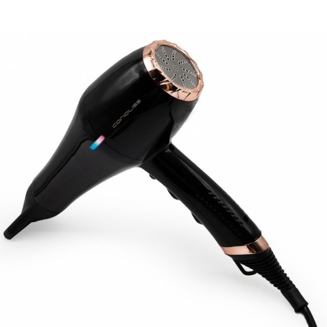 Secador de cabelo HD Flow + Gloss Preto Cobre 2000w nova versão Corioliss