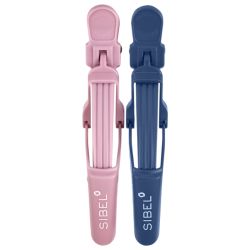 Garras de jacaré 2x9cm + 2x11cm rosa e azul 4 peças.