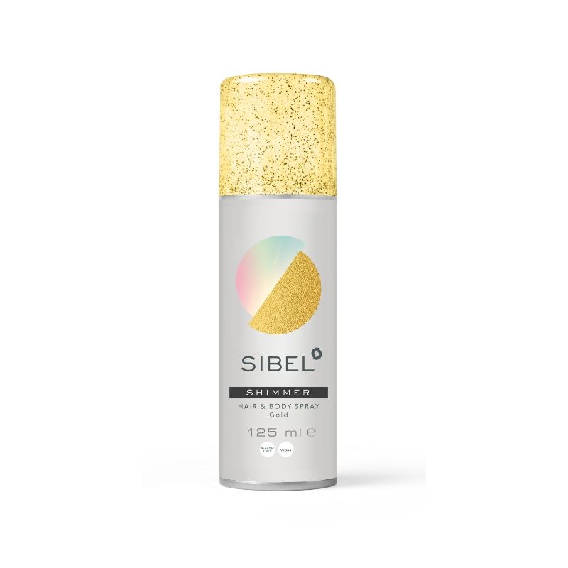 Gouden glitter spraybus