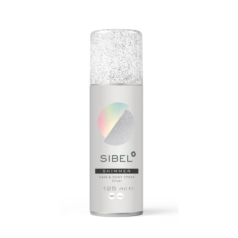 Zilveren glitter spray
