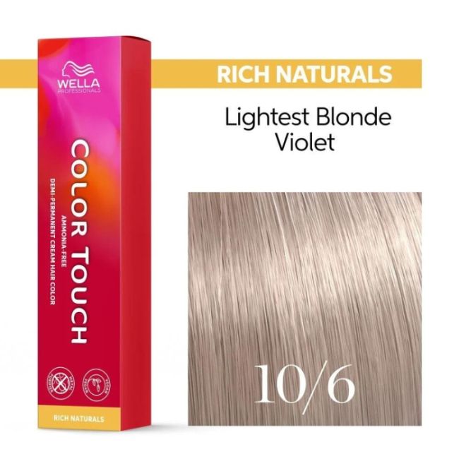 Color Touch Rich Naturals Rubio Muy Muy Claro Violeta 10/6 Wella 60ml