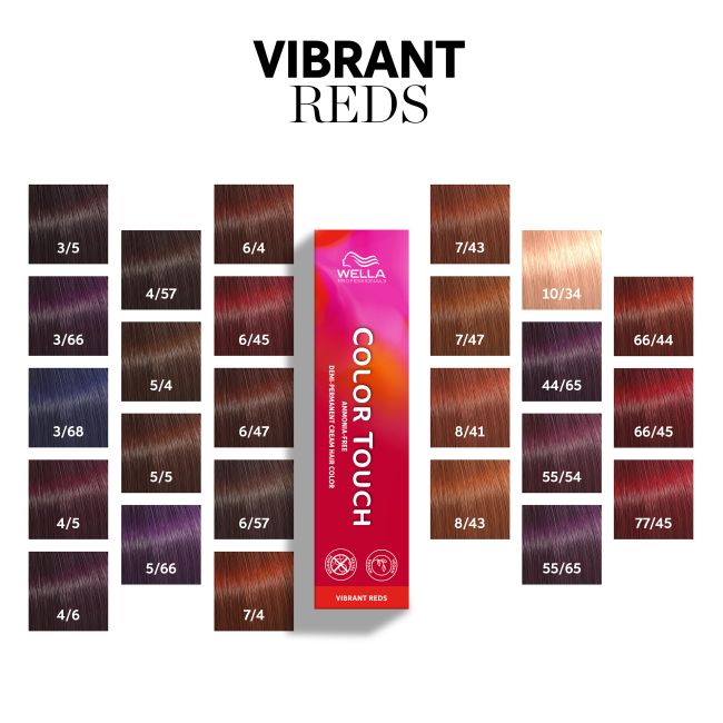 Colorazione Color Touch Vibrant Reds Castano Scuro Viola Intenso 3/66 Wella 60ml Colorazione Color Touch Vibrant Reds Castano Scuro Viola Intenso 3/66 Wella 60ml