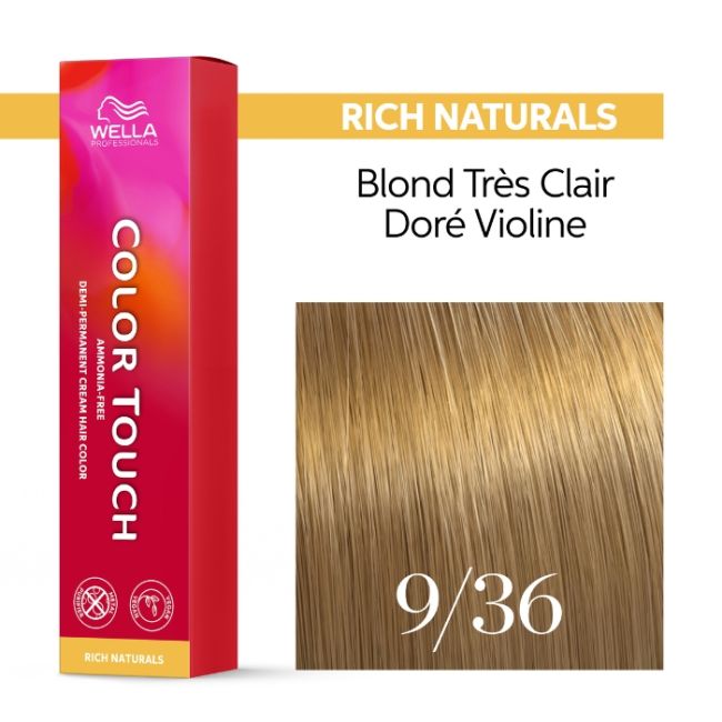 Color Touch Rich Naturals Rubio Muy Claro Ceniza Violín 9/16 Wella 60ml