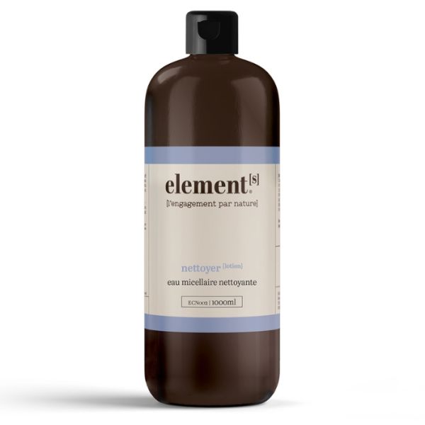 Água micelar limpante Loção de limpeza Elementos 1000ml Água micelar limpante Loção de limpeza Elementos 1000ml
