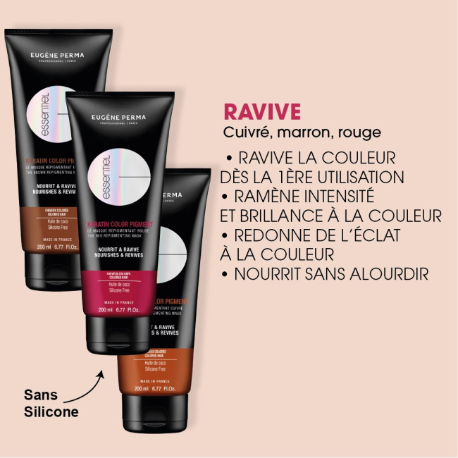 Masque Repigmentant Rouge Essentiel Eugène Perma 200ML

Het masker van Eugène Perma in de kleur Essentieel Rood 200ML