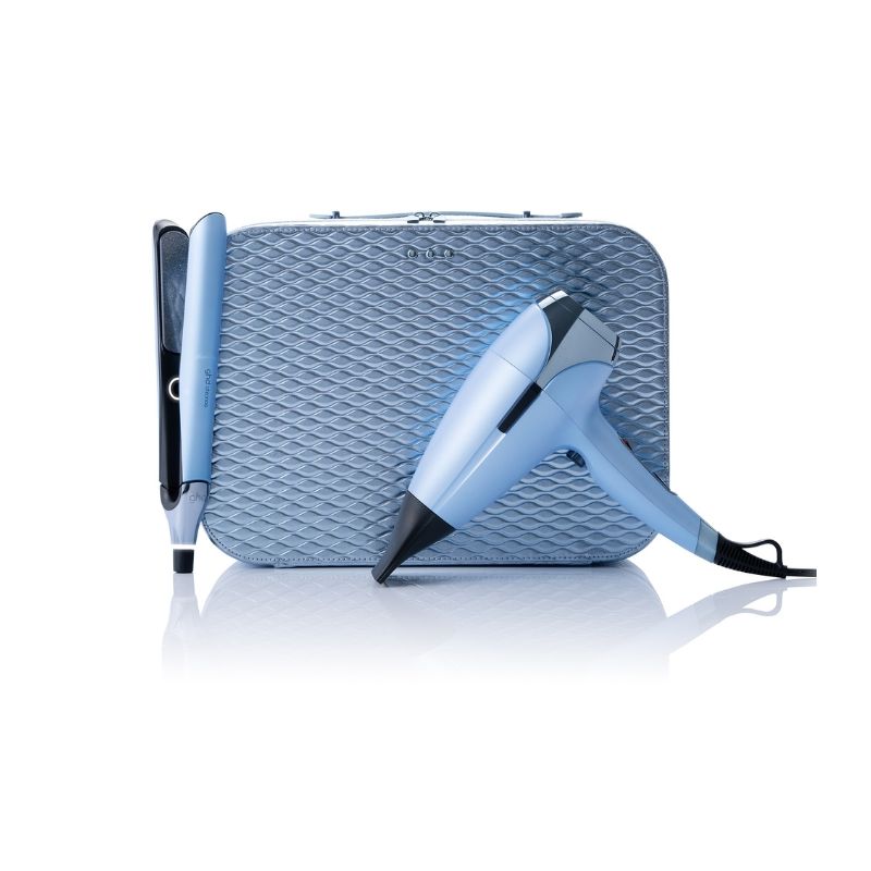 Set met ghd Chronos stijltang en ghd Helios haardroger uit de ghd Iced luxe collectie