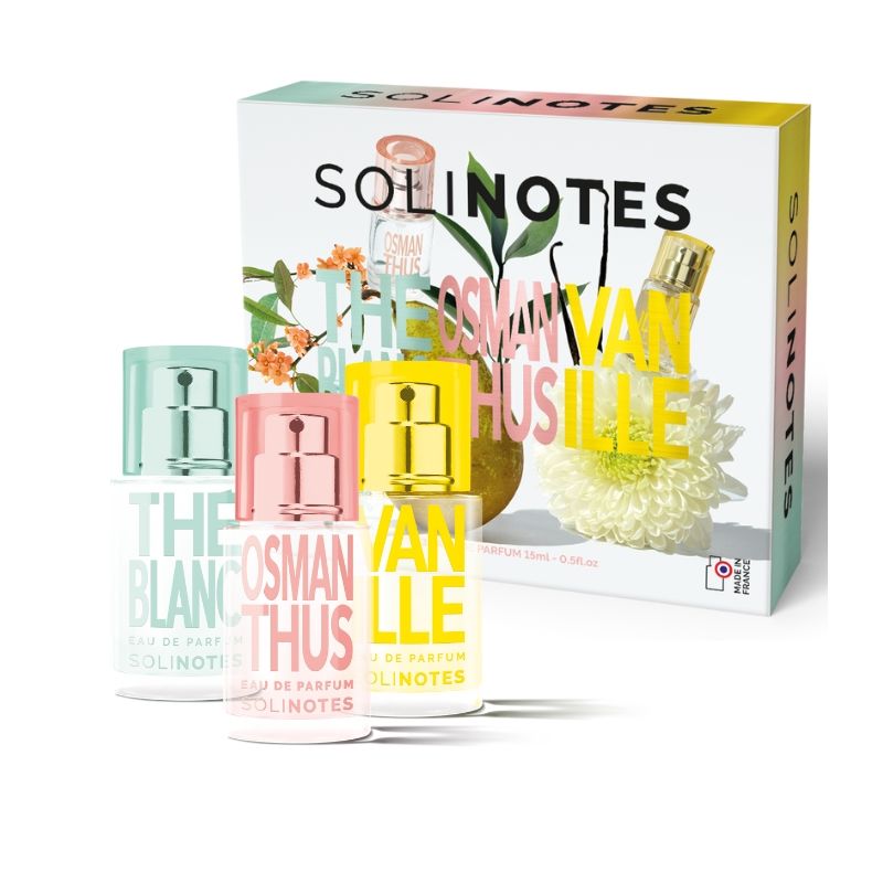 Coffret Trio Osmanthus, Baunilha e Chá Branco Solinotes 15ml